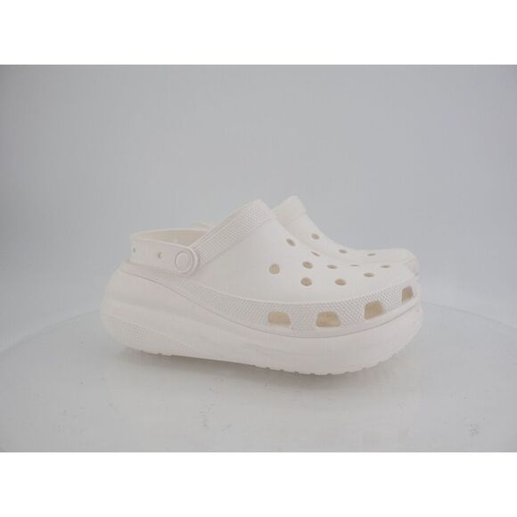 Crocs Crush Clog Size 10 White Rubber Slip On Platform Chunky Shoes - Picture 1 of 11